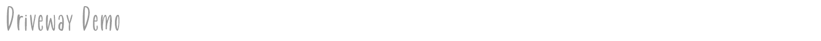 Driveway font preview